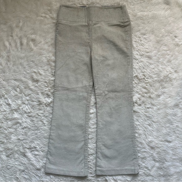 Sprwmn Pants Corduroy Ankle Flare Pull On Elastic Waist Cropped Beige M - Picture 4 of 12